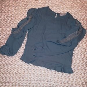 WAYF Blue Blouse